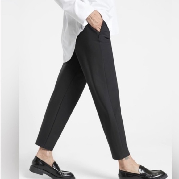 Away Travel The Laid Back Wool Blend Stretch Trouser in Black NWT! - Picture 2 of 14